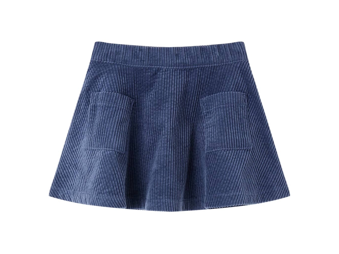 Saia Para Criança Com Bolsos Bombazina Cor Azul-marinho 92