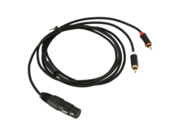 Cabo Xlr Fêmea Para Dual Rca Macho Splitter Y Sem Ruído Interconexão Estéreo 1m
