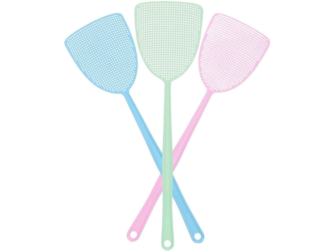 Mata, Moscas Manual, Resistente e Flexível, Conjunto para Controle de Pragas, Cores Sortidas () BRILVIBERA (pacote com 3)