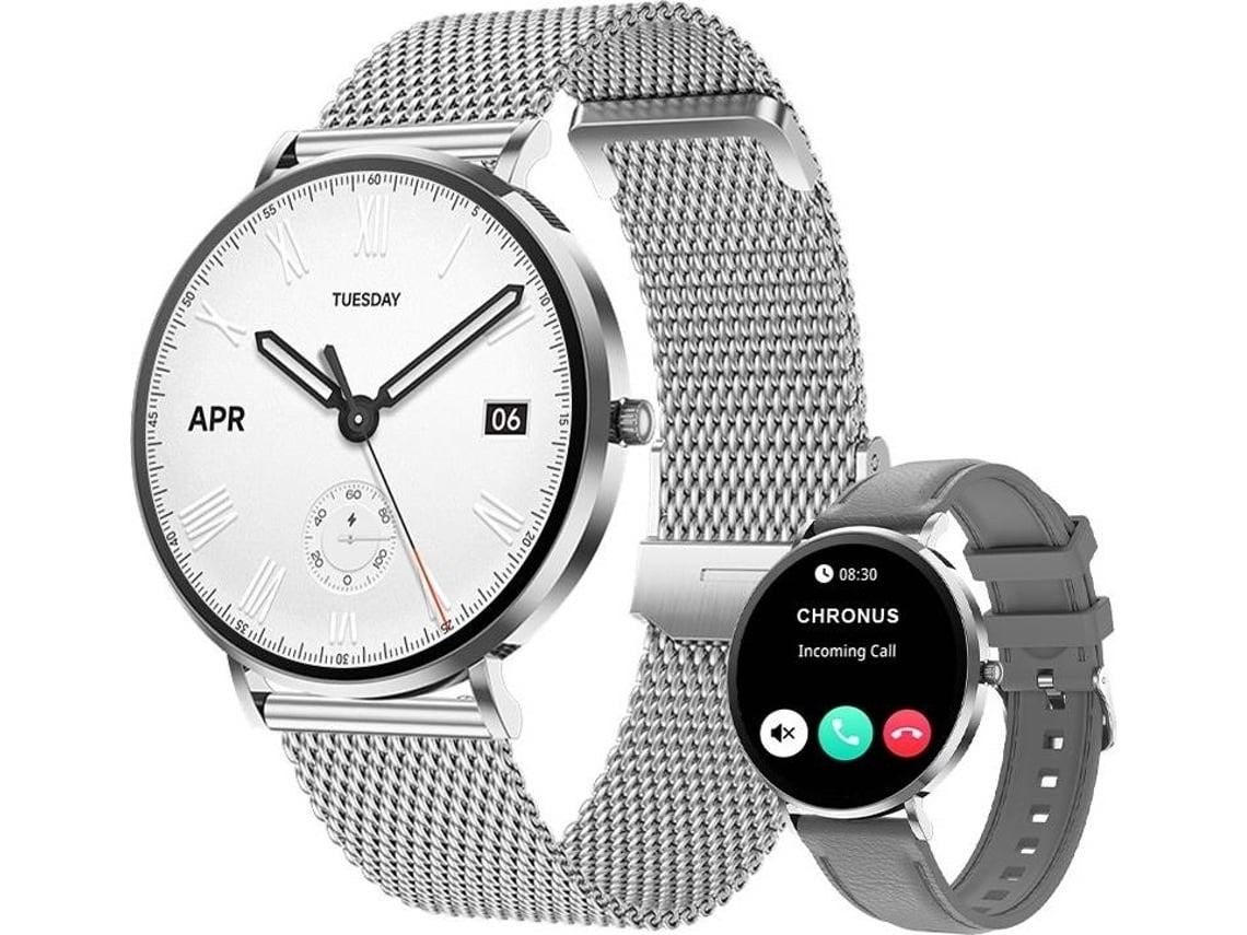 Smartwatch T8pro 1.32" Amoled Com Chamada Bluetooth E Design Ultrafino Prata