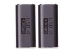 Adaptador Type C Para Type C Fêmea Para Fêmea 40gbps Transferência De Dados Carregamento Rápido 100w Conector Usb C Retangular 2 Unidades