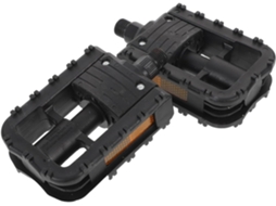 2 Pedais Dobráveis De Plástico Preto 14 Mm Para Bicicleta