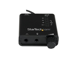 Placa De Som Usb Externa Com Saída De Áudio Digital Spdif Startech Icusbaudio2d 96 Khz/24 Bits Preto Slowmoose