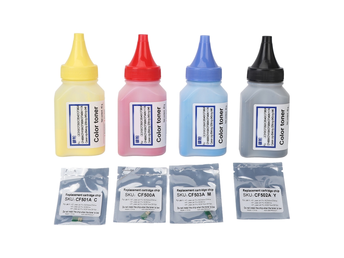 Pack Polvo De Recarga De Toner Universal Compatible Com Hp Cf400a Crg045 Peças Acessórios De Impressora