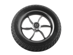 Rueda De Goma Solid Inflable Para Silla De Ruedas Eléctrica Delantera 10in Rodamiento 6001 12mm