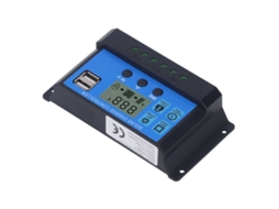 Controlador de carga solar com USB duplo de 5 V e regulador PWM de 12 V/24 V 40 A