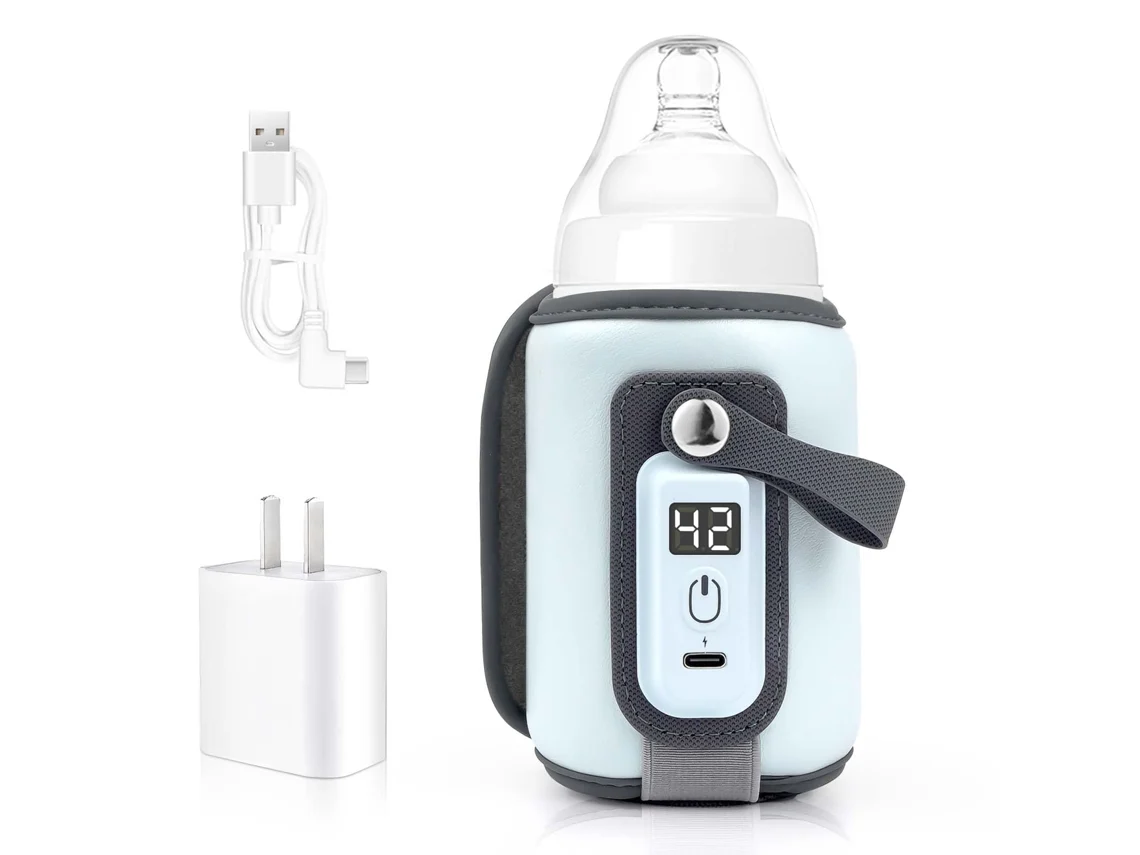 Aquecedor De Biberões Portátil Para Todos Os Biberões Com Controlo Preciso Da Temperatura E Display Led Azul 