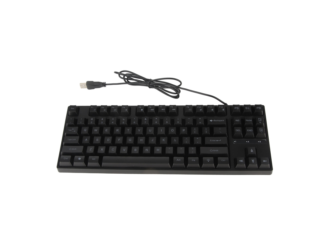 Aetheria teclado Mecânico Gamer 87 Teclas Retroiluminado Usb com Pé Pliável Ergonômico Preto