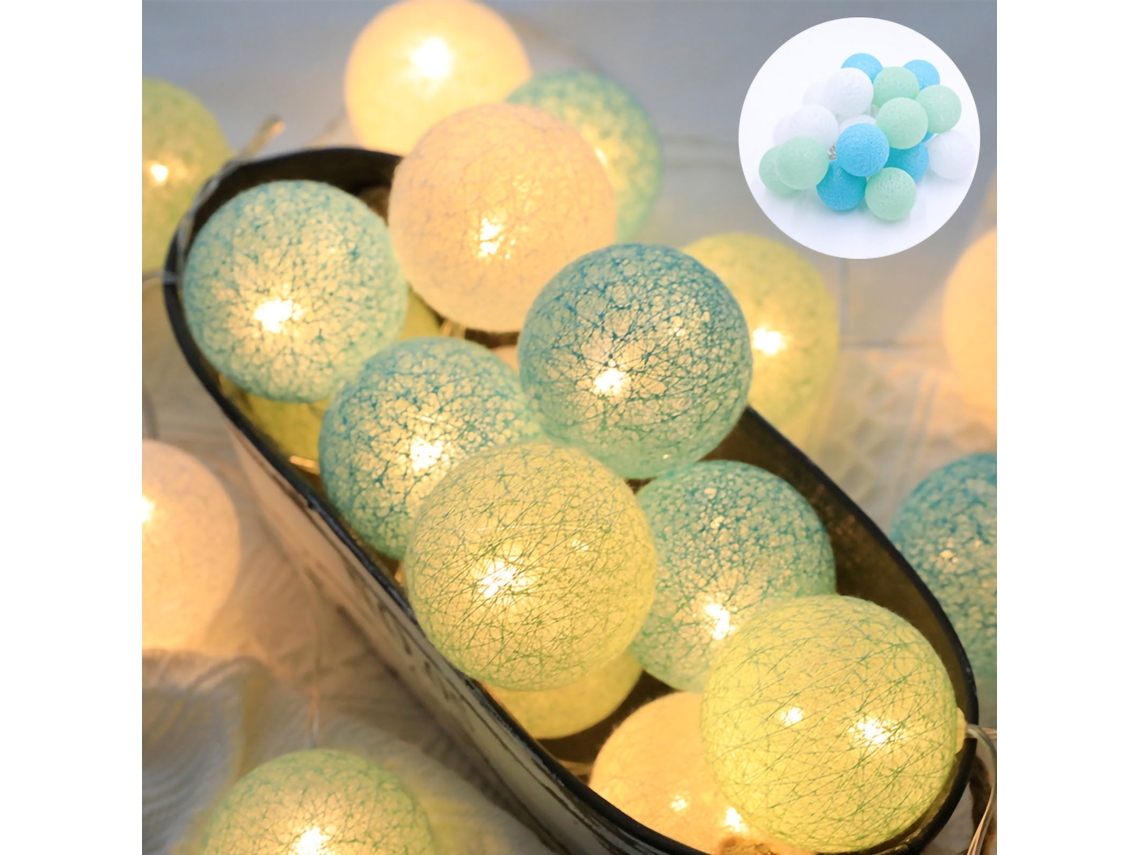 Luzes LED Coloridas de Bola para Natal e Ano Novo, 2m LAXISCREED