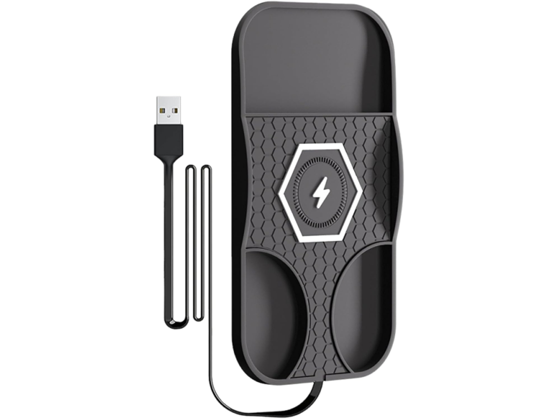 Carregador veicular Semi Fio, acessórios para celular, base de silicone antiderrapante