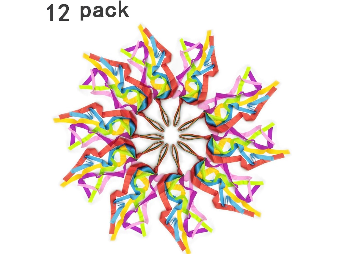 Fita de Ritmo Fitas Dança Serpentinas para Bebês e Crianças Artigos Festa 12 Pcs UISAVE