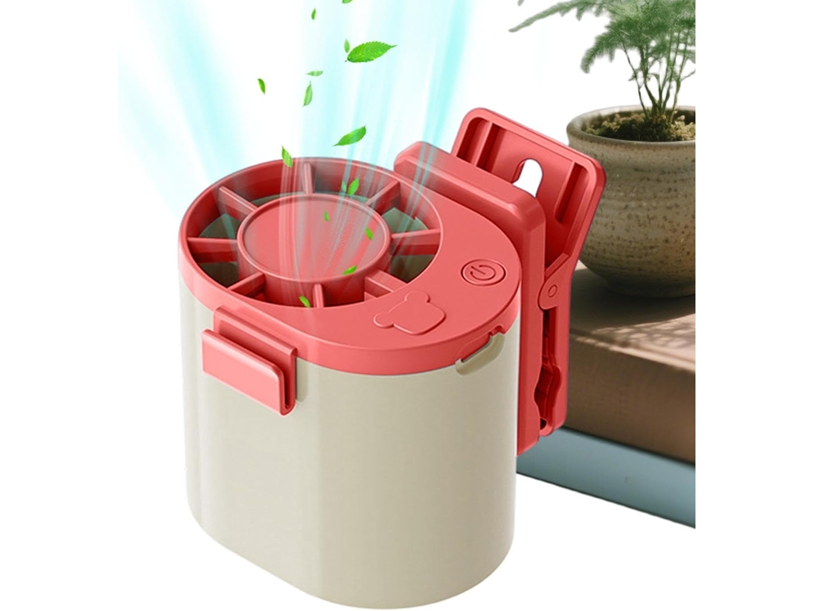 Mini Ventilador De Clipe, Compacto, Ajustável, Giratório, Sem Lâminas.