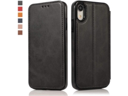 Capa Protetora Compartimento para iPhone Xs HONGWE. com Porta-Cartões Preto