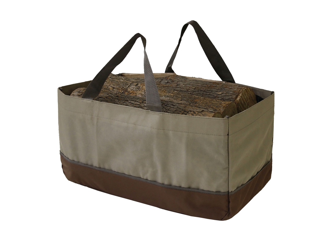 Bolsa Transportadora de Lenha Grande em Lona Cera para Madeira de Fogo
