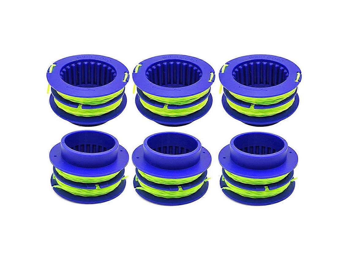 Conjunto De 6 Bobinas Tleg-01 Em Abs Para Aparador De Grama Kobalt Kst 1124b-03 Kls 124-03 24v Com Fio De Nylon.