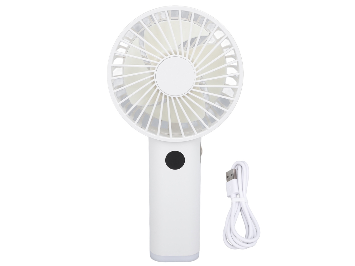 Vento Portátil Usb Recarregável 100 Velocidades Luz Noturna Branco
