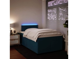 Vidaxl Cama Boxspring Com Colchão 120x190 Cm Veludo Azul