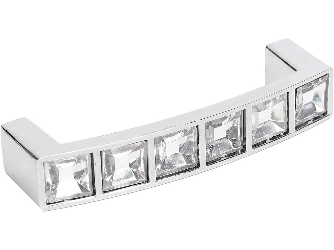 Puxadores De Cristal Para Gavetas E Armários, Com Design Elegante Europeu, Em Liga De Zinco E Cristal, 73mm De Diâmetro