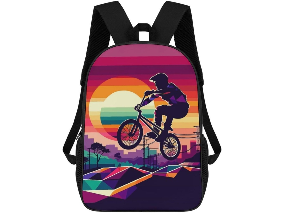Mochila Escolar Freestyle Sunset Wpap Impressa Em 3d Para Meninos, Alunos Do Ensino Fundamental E Médio, 43
