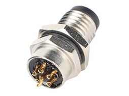 Laxiscreed Conector M8 Aviation De 6 Pinos À Prova De Água Ip67 Em Latão Niquelado
