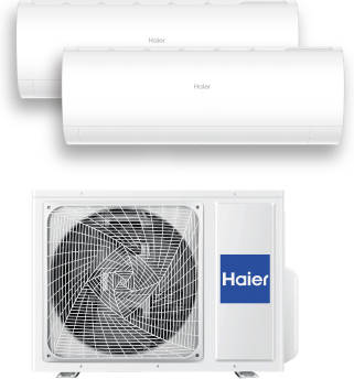 Ar Condicionado HAIER PERLA 2X99 PRE (18+18 m2 - 9000+9000 BTUs - Branco)