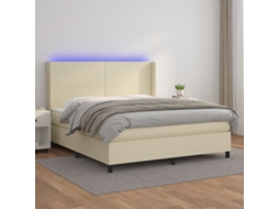 Box Spring Bed, Box Spring Beds Vidaxl Creme Couro Artificial (180 X 200 Cm)