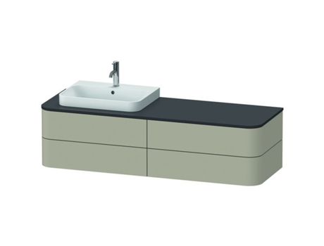 Armário DURAVIT Happy D.2 Plus para console de parede 1600x550 mm 4 gavetas para pia de móveis Posição à esquerda