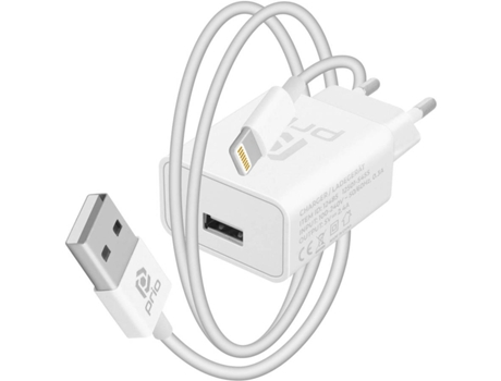 Carregador PRIO Cabo Carregamento Rápido MFI Lightning - iPhone (2.4 A - Branco)