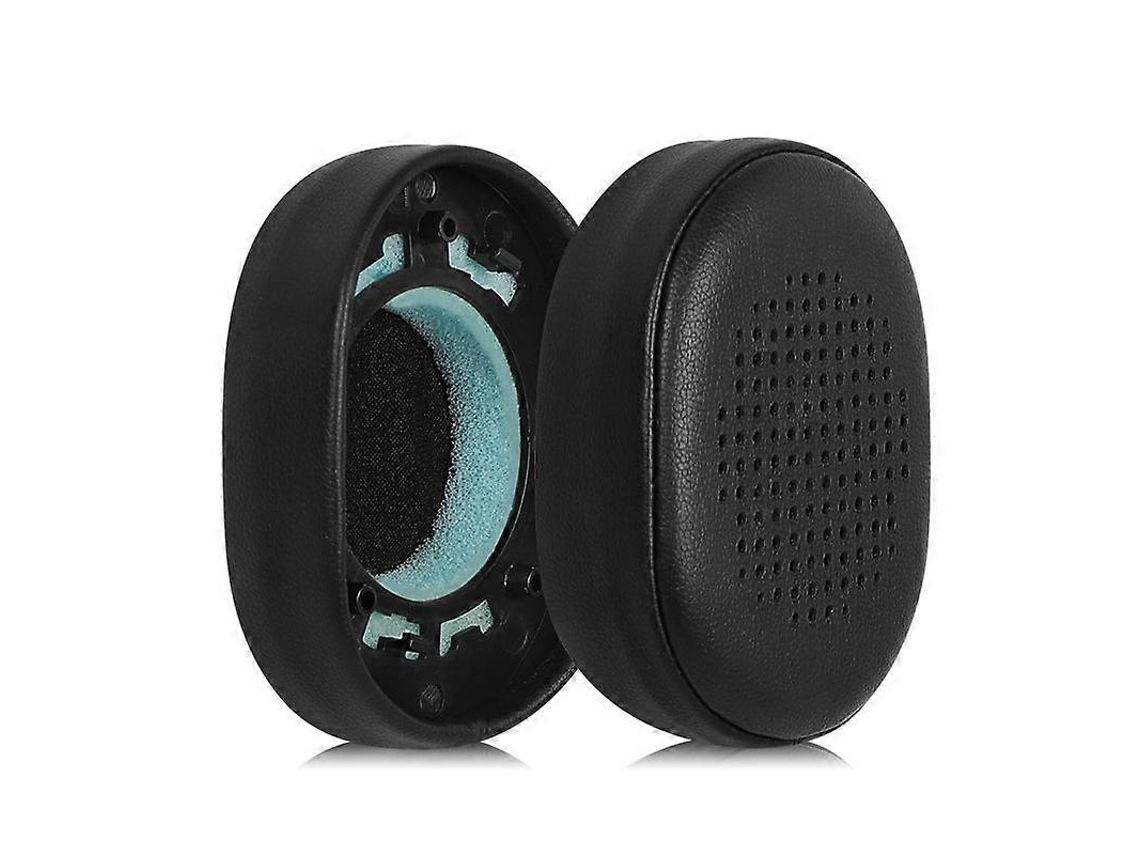 Conjunto de 2 Almofadas de Encaixe em Couro Proteico para Fones de Ouvido Kef M400 GIECY (pretas)