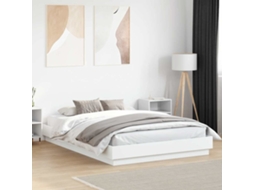 Vidaxl Estrutura De Cama 150x200 Cm Derivados De Madeira Branco