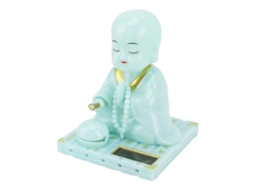 Figura Monge Pequeno Solar Balanço Automático Decorativo