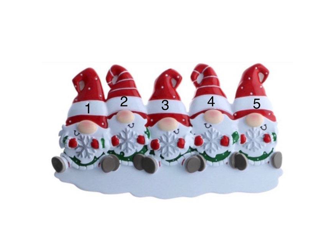 Laxiscreed Conjunto De Decorações De Natal Personalizadas Para Família De 5 Em Resina