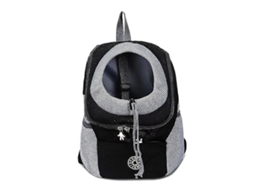 Mochila AQUAFORGE para Cães e Filhotes, Portátil, Frontal, Alça de Ombro, Tamanho M, Preta