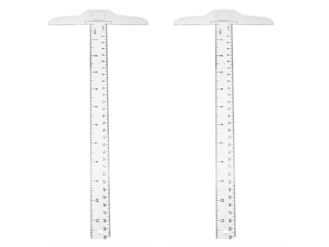 Volante Em T De Plástico 30cm, Pacote Com 2 Unidades, Alta Precisão