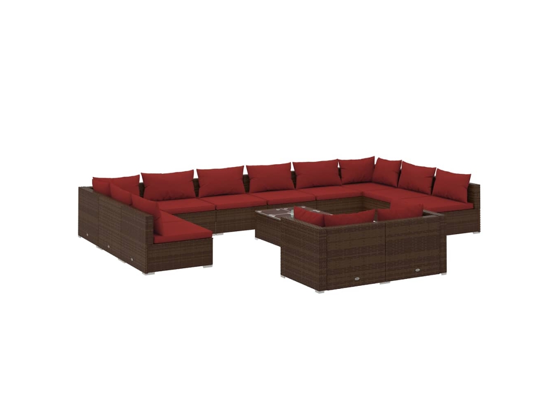 Garden Lounge Set, Garden Lounge Sets Vidaxl Marrom Rattan / Vime (n/a)