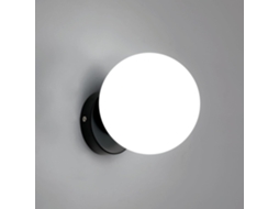 Luminária De Parede Interna, Luminária De Parede Globo Preta E27 Para Quarto, Varanda, Corredor SUNNY SPACES (fonte De Luz Não Incluída)
