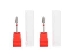 2pcs Broca De Esmalte De Unha Em Aço Tungstênio Para Remover Pele Morta Polimento E Lixamento