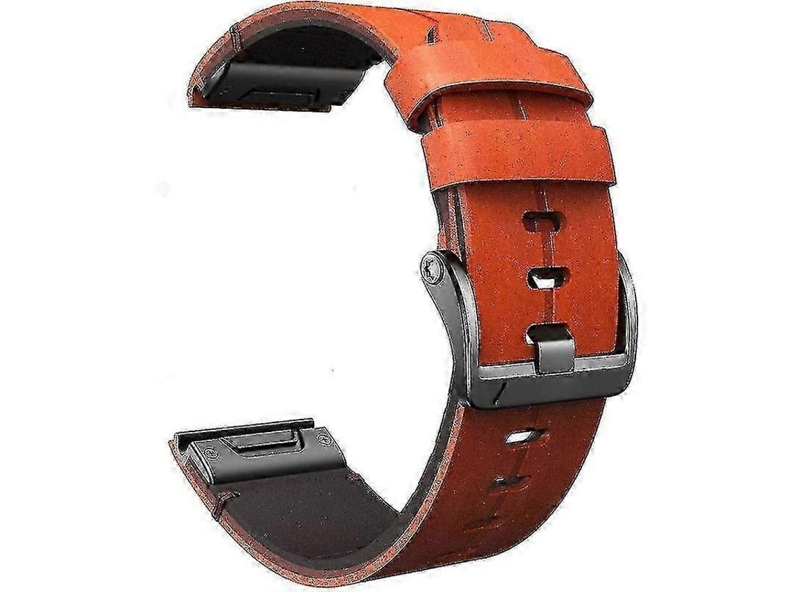 Pulseira De Substituição Para Relógio Garmin Fenix ​​​​7x Em Couro Legítimo Marrom Xh Olysi Shop