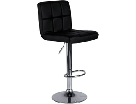 Banco  Casper (Preto - 45 x 105 / 85 cm - Couro Sintético - Aço Reforçado)