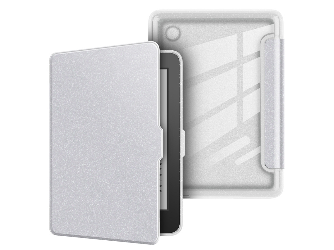 Capa para Kobo Clara Color de 6 Polegadas , em Acrílico com Glitter Branco. SIURN (lançamento de 2024)