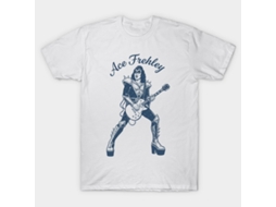 T-shirt Rockinstone Ozzy Osbourne Vintage Ace Frehley Tribute And Remembrance Retro Design(l)
