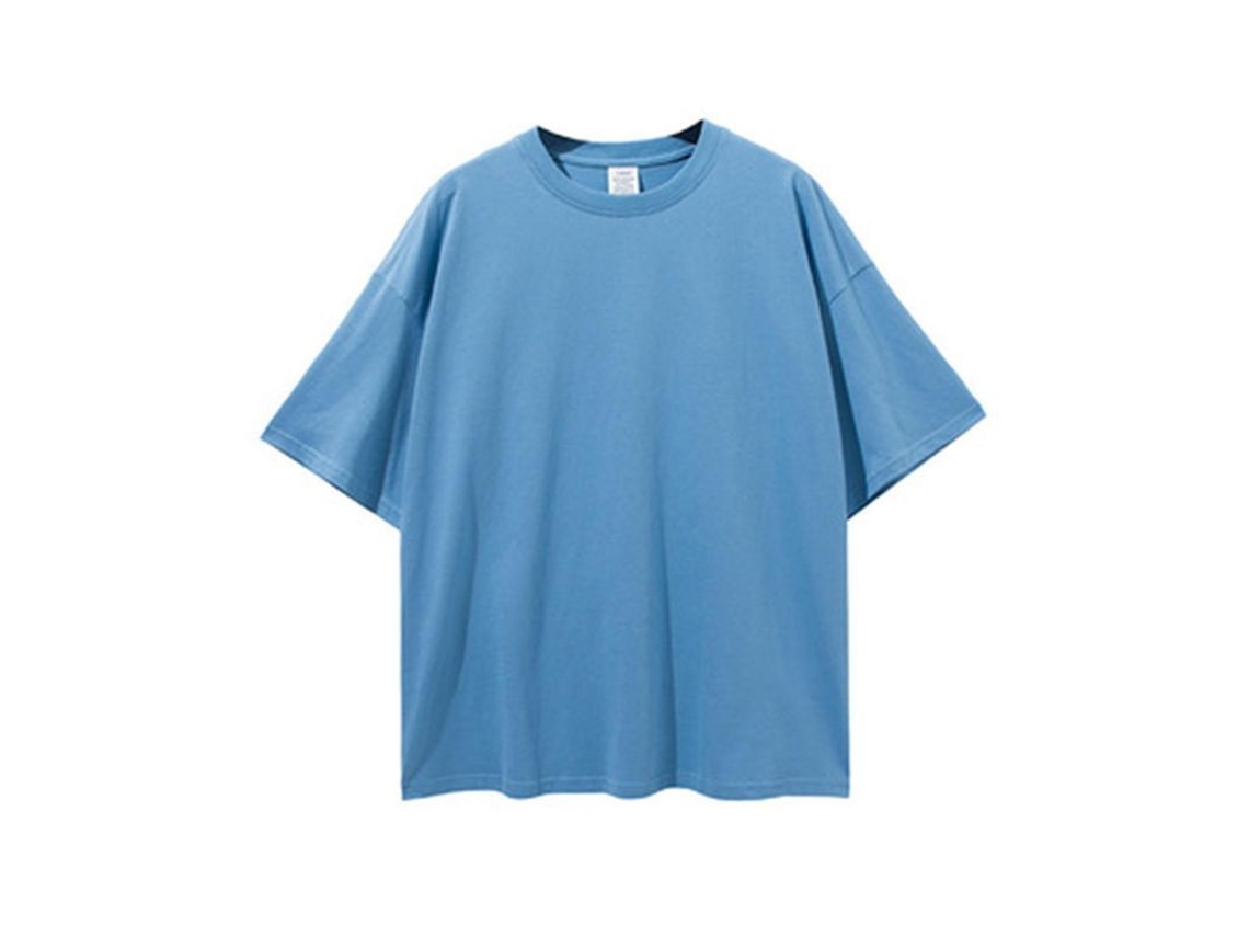Camiseta De Algodão De Qualidade Superior Leve Respirável E Confortável Para Uso Diário E Aventuras Azul Médio
