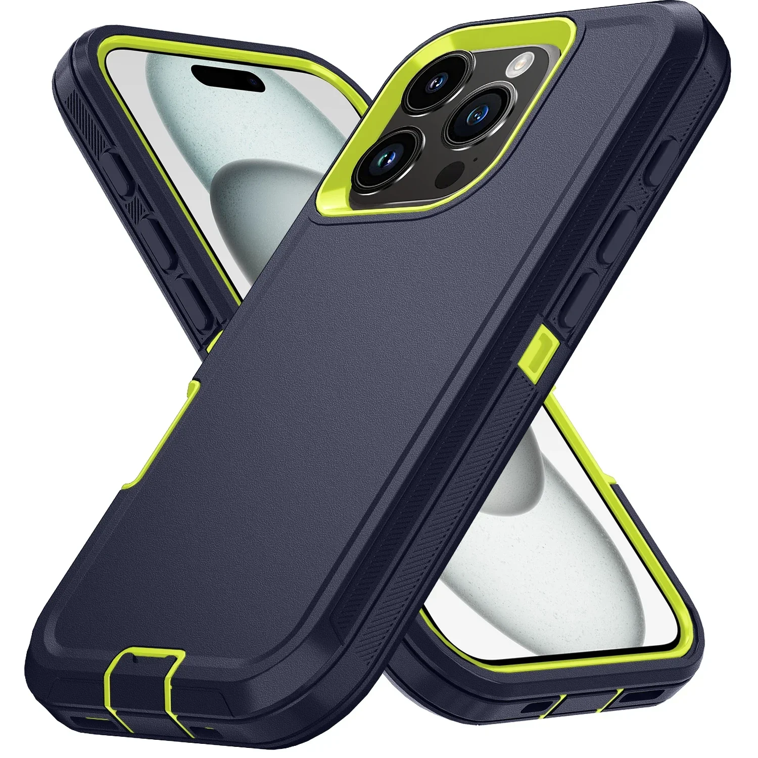 (azul Escuro, Iphone 13) Capa Resistente A Impactos Para Celular, Com Parte Traseira Rígida À Prova De Quedas.