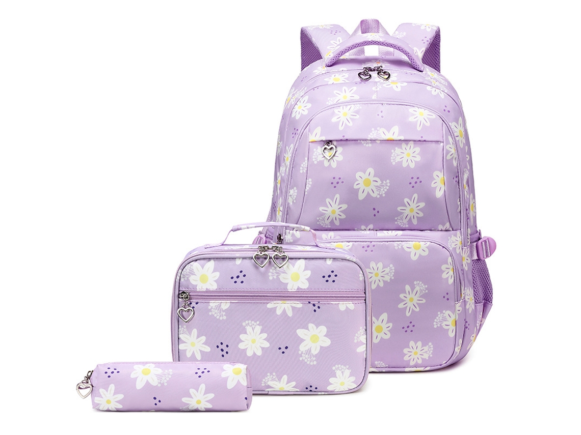 Mochila Escolar com Lancheira e Estojo CUICH Grande Capacidade