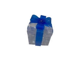 Caixa de Presente de Natal com Laço Azul LAXISCREED, 13cm