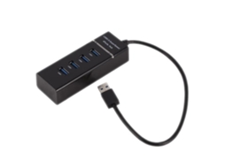 Duokon Usb3.0 De Alta Velocidade Com 4 Portas Usb 3.0, Adaptador E Extensor Portátil Para Leitor De Cartão Macbook, Preto