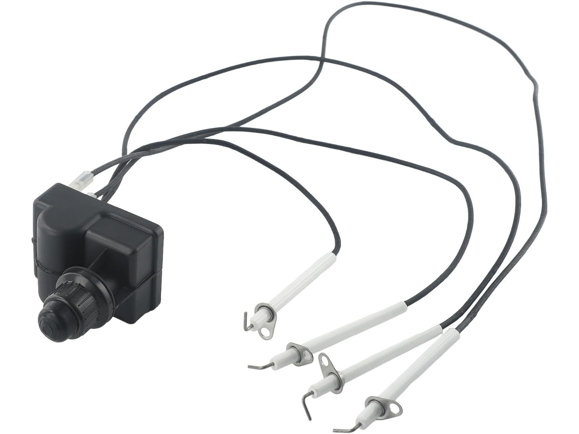Kit De Ignição Eletrônica Para Churrasqueira De 2 Queimadores E 28 Polegadas Com 4 Tomadas, 1,5 V Cc