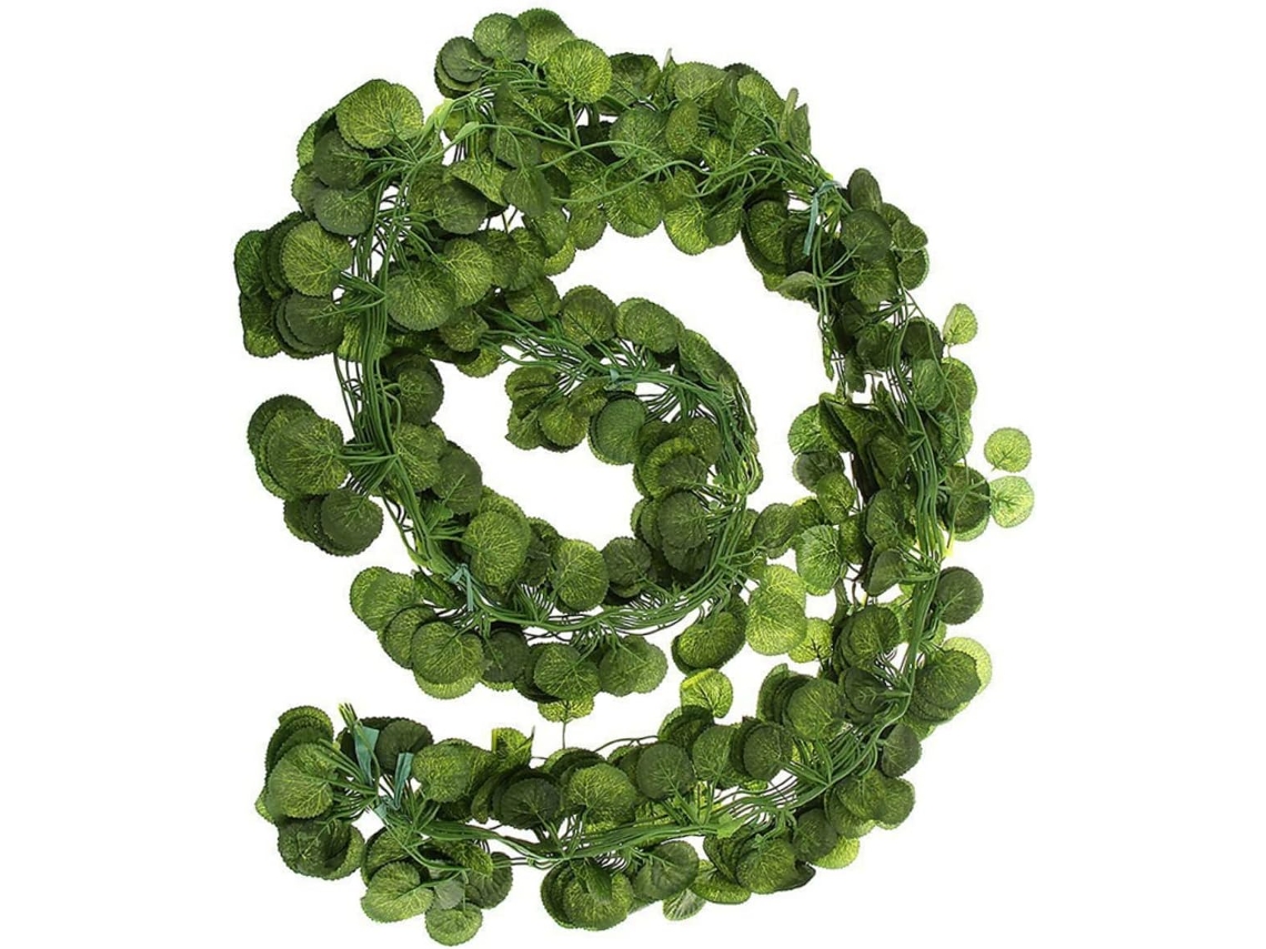 Videira Artificial Suspensa, 12 Peças, Seda, Verde