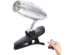 Luminária De Leitura Led Com Clipe Wooneky, Feita De Plástico Prateado Leve, Mini Luminária De Leitura Para Cama, Luz