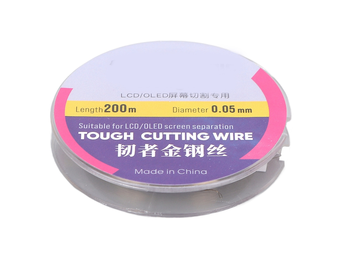 2026zentro-linha De Corte De Tela Lcd De Telefone 200m Fio De Separacao De Tela Lcd De Aco De Alta Dureza 0.05mm